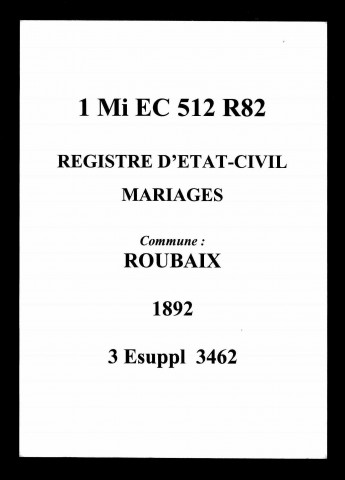 ROUBAIX / M [1892-1892]