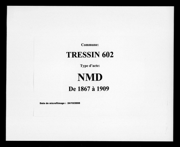 TRESSIN / NMD, Ta [1867-1909]