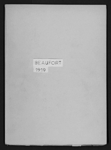 BEAUFORT / NMD [1919 - 1919]