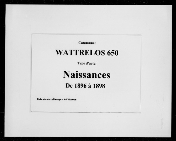 WATTRELOS / N [1896-1898]