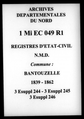 BANTOUZELLE / NMD [1839-1862]