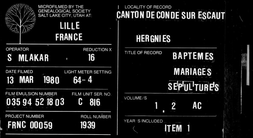 HERGNIES / BMS [1669-1794]