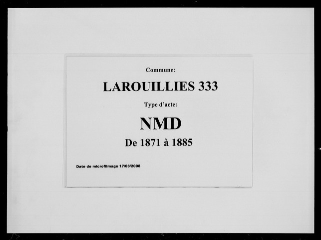 LAROUILLIES / NMD [1871-1885]
