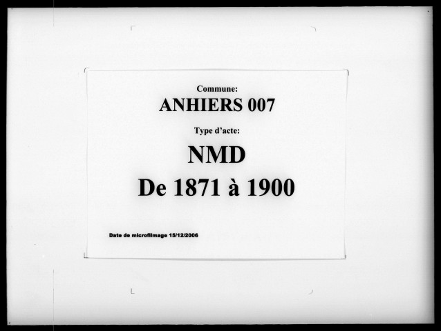 ANHIERS / NMD [1871-1900]