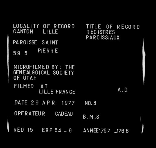 LILLE (ST PIERRE) / BMS [1757-1766]