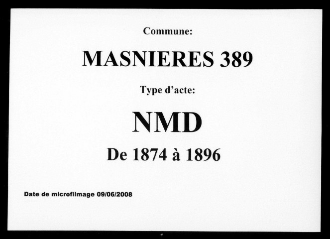 MASNIERES / NMD [1874-1896]