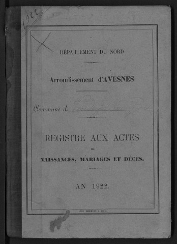 VENDEGIES-AU-BOIS / NMD [1922 - 1922]
