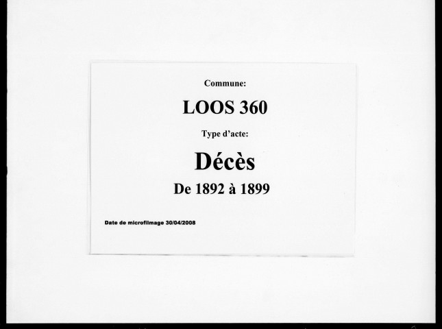 LOOS / D [1892-1899]