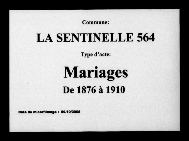 LA SENTINELLE / M [1876-1910]