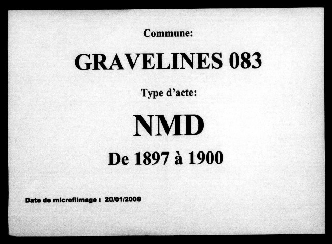 GRAVELINES / NMD [1897-1900]