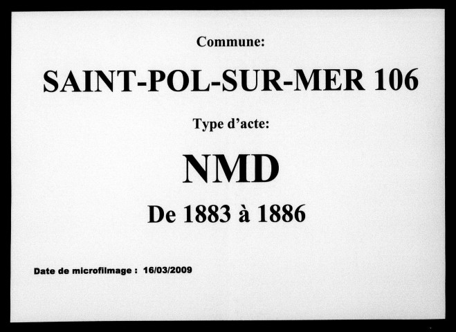 SAINT-POL-SUR-MER / NMD [1883-1886]