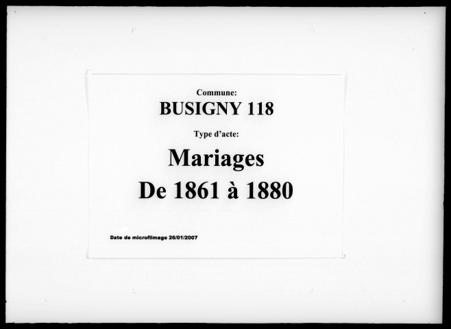 BUSIGNY / M [1861-1880]