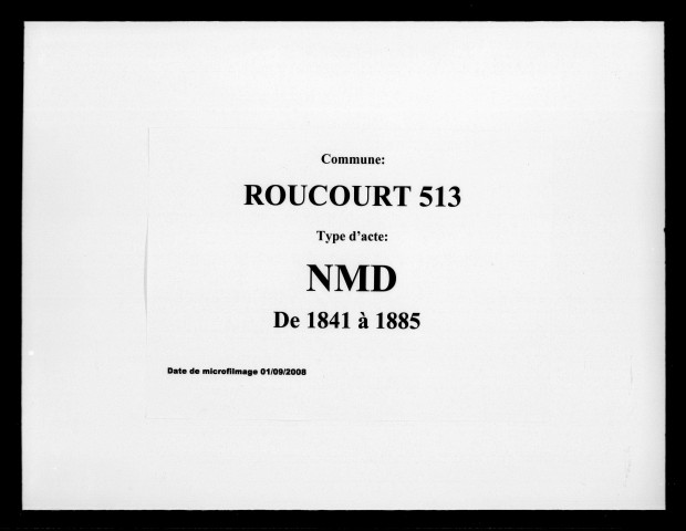ROUCOURT / NMD [1841-1885]