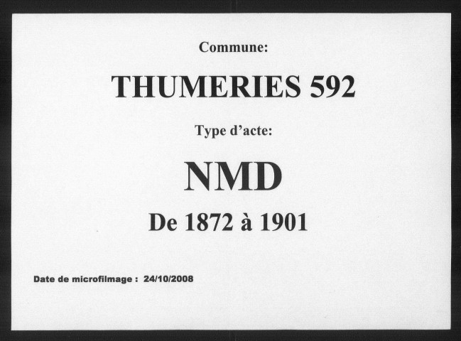 THUMERIES / NMD, Ta [1872-1901]