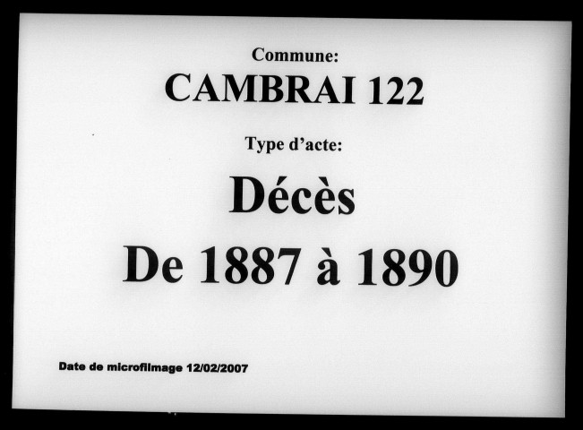 CAMBRAI / D, Ta [1887-1890]