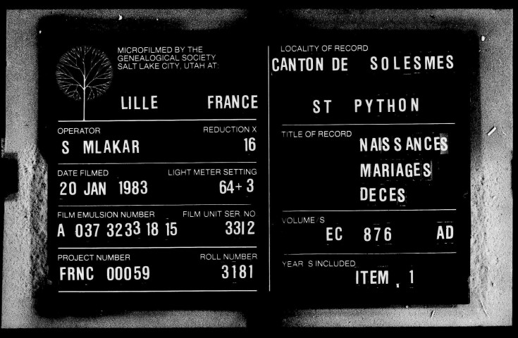 SAINT-PYTHON / NMD [1838-1867]