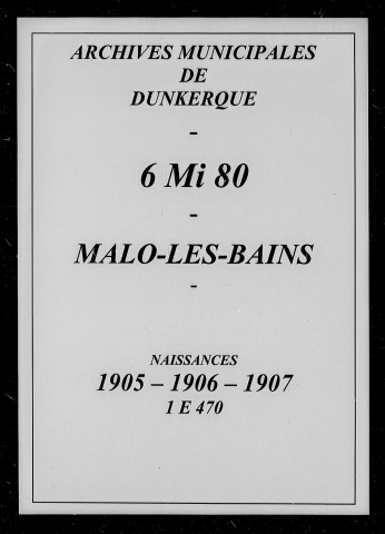 MALO-LES-BAINS / N [1905 - 1907]