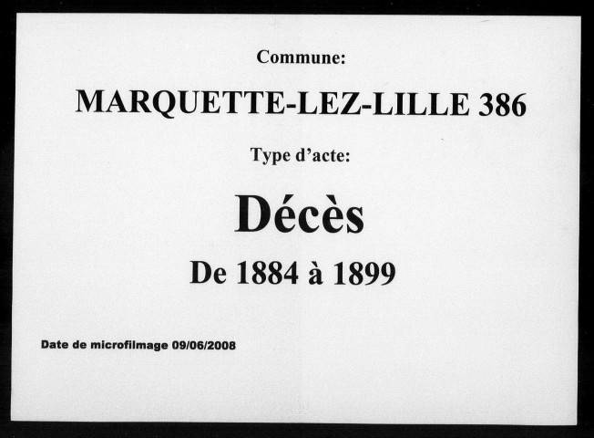 MARQUETTE-LEZ-LILLE / D [1884-1899]