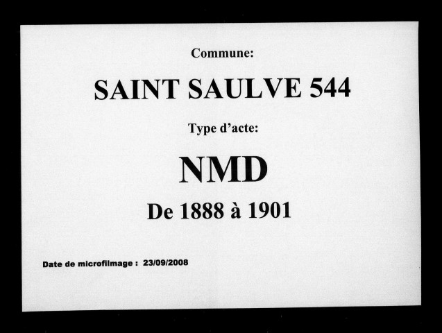 SAINT-SAULVE / NMD [1888-1901]