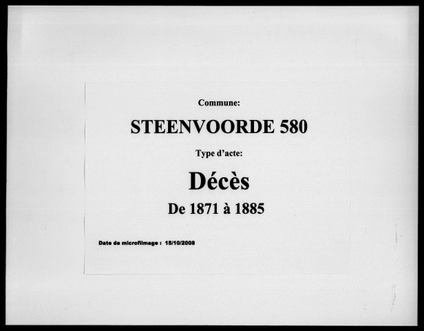 STEENVOORDE / D [1871-1885]