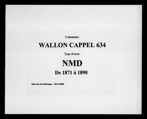 WALLON-CAPPEL / NMD [1871-1899]