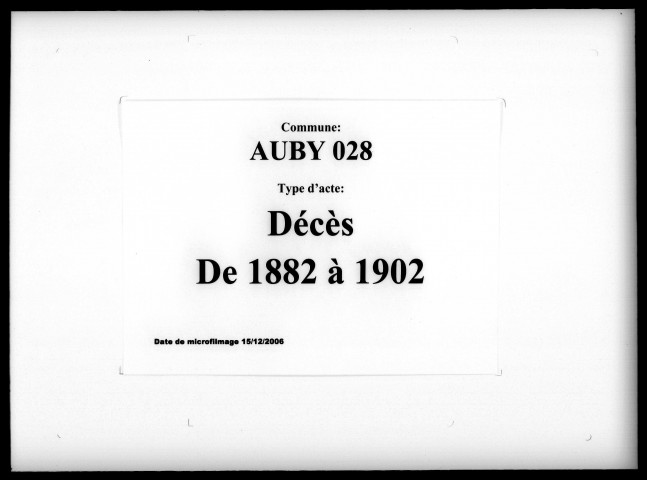 AUBY / D, Ta [1882-1902]