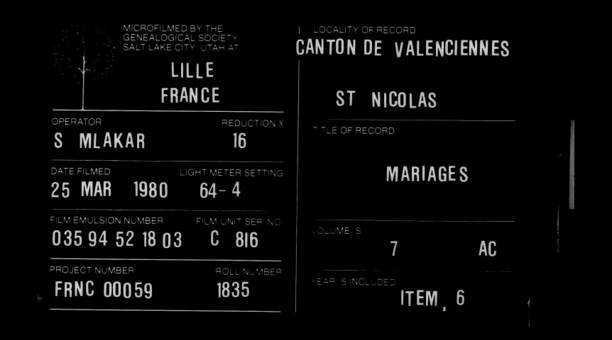VALENCIENNES (SAINT NICOLAS) / M [1625-1672]