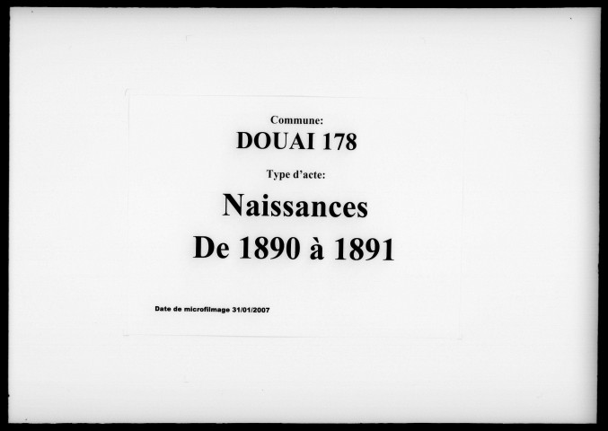 DOUAI / N, Ta [1890-1891]