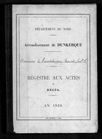 COUDEKERQUE-BRANCHE - Section A / D [1928 - 1928]