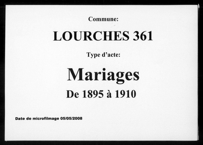 LOURCHES / M [1895-1910]