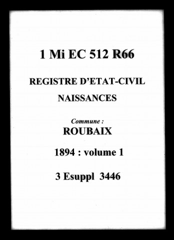 ROUBAIX / N [1894-1894]