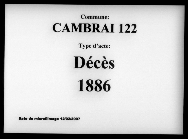 CAMBRAI / D [1886-1886]