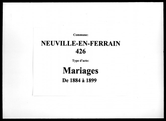NEUVILLE-EN-FERRAIN / M [1884-1899]