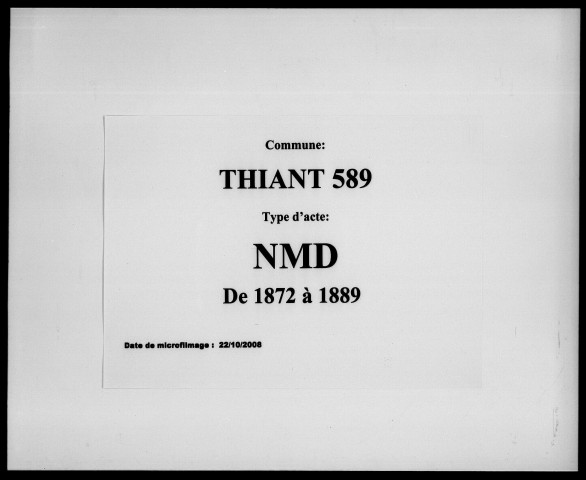 THIANT / NMD, Ta [1872-1889]