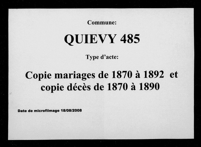 QUIEVY / M (copie) (1870-1892), D (copie) (1870-1890) [1870-1892]
