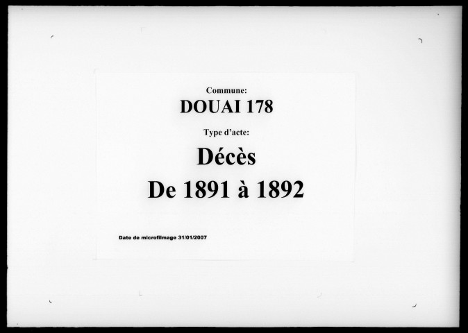 DOUAI / D, Ta [1891-1892]