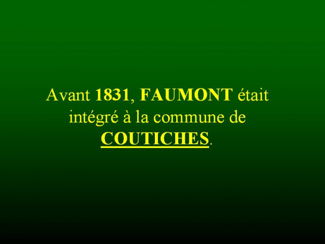 FAUMONT / 1813-1822