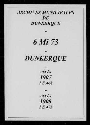 DUNKERQUE / D [1907 - 1908]