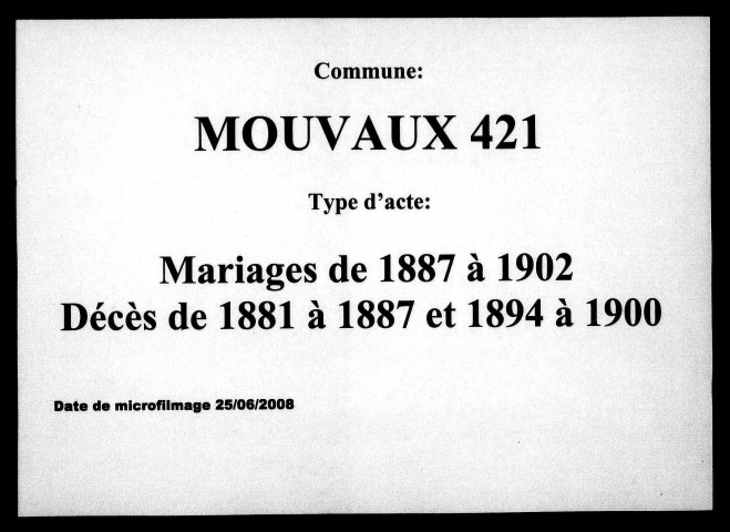 MOUVAUX / M (1887-1902), D (1881-1887, 1894-1900) [1881-1902]