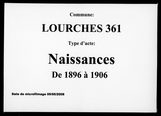 LOURCHES / N [1896-1906]