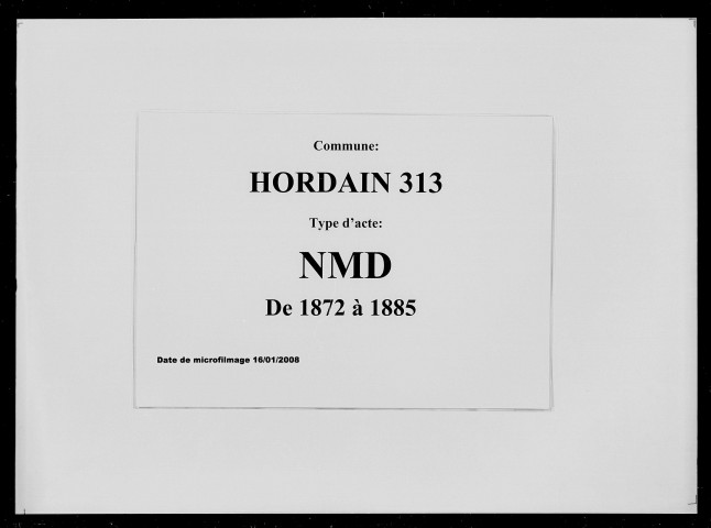 HORDAIN / NMD [1872-1885]