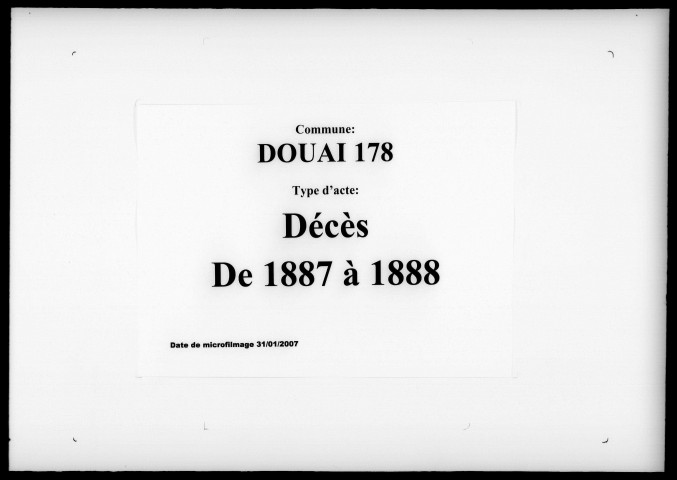 DOUAI / D, Ta [1887-1888]