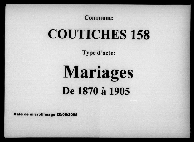 COUTICHES / M, Ta [1870-1905]