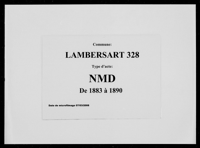 LAMBERSART / NMD [1883-1890]