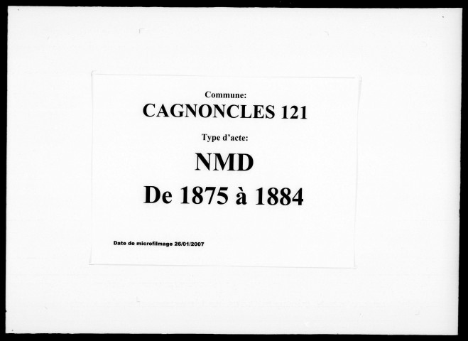 CAGNONCLES / NMD, Ta [1875-1884]