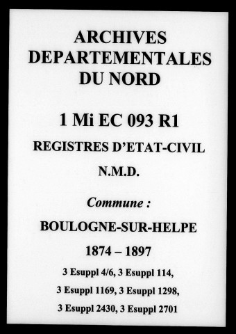 BOULOGNE-SUR-HELPE / NMD [1874-1897]