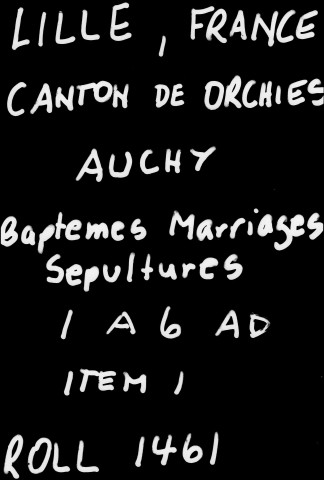 AUCHY-LEZ-ORCHIES / BMS [1737-1792]