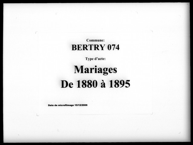 BERTRY / M [1880-1895]