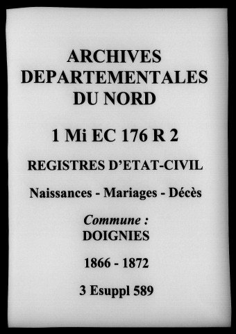 DOIGNIES / NMD, Ta [1866-1892]