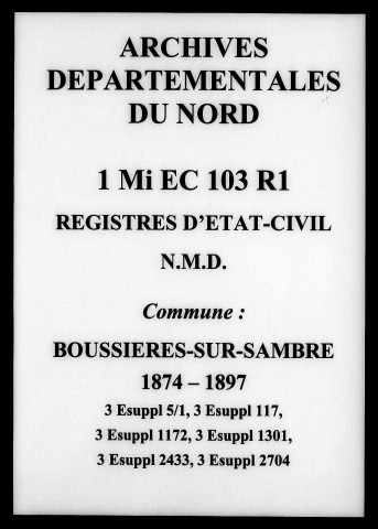 BOUSSIERES-SUR-SAMBRE / NMD [1874-1897]